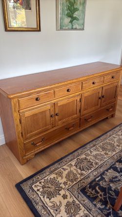 Oak credenza