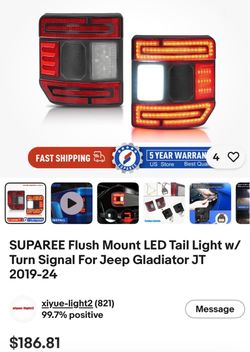 Jeep gladiator Jt rear taillights new aftermarket