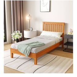 Twin Size Bed Frame And A Gel Foam Mattress 