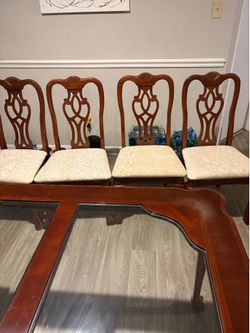 5 piece dining set, Cherry oak