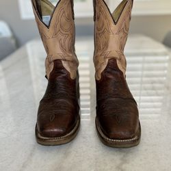 Mens Boots Double H Bison Leather 10 US Made