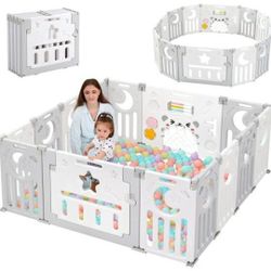 New IN Box DRIPEX Kinder Laufgitter 14 PANEL Large BABY Playpen Foldable Toddle Activity Center Child Play Yard Corralito DE Bebe 