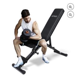 UPGO Adjustable Weight Bench with 800lbs Weight Capacity Foldable Workout Bench for Adult Up to 6.2' Gym Bench for Home Gym