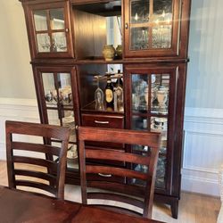 Cherry Wood China Cabinet