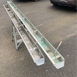 White. Aluminum Gutter