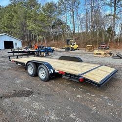 New 7x20 Wood Floor Car Hauler Trailer