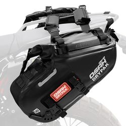 Saddle Bags, Waterproof Durable Saddlebags 24L(12L*2), Large Capacity Anti-Vibration Pannier Bags, Ideal Luggage Bag for Adventure and Sport Motorcycl