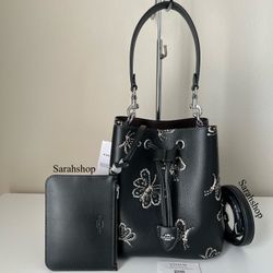 Coach Rowan Bucket Bag With Butterfly Print