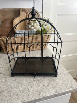 Pending  Metal and wood birdcage $15