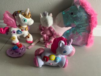 Unicorn Toy Bundle Lights Sounds Plush Pillow Baby Walker Toys