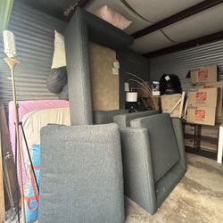 Couch + Accent Chair Set – $50