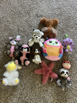 Assortment Of Girls Stuffed Animals