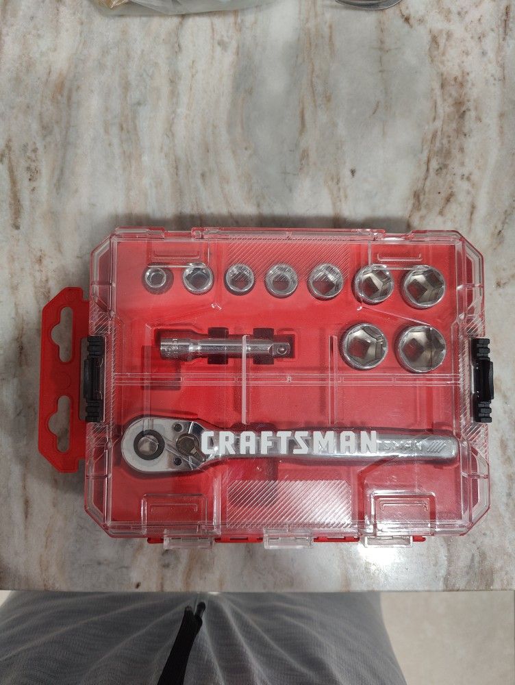 Craftsman Metric Socket Set 11 Pc 3/8" Drive Ratchet & Extension w/ Case