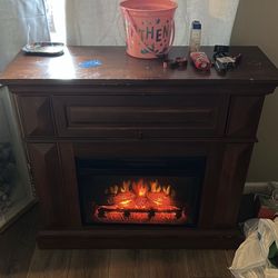 Fireplace tv stand