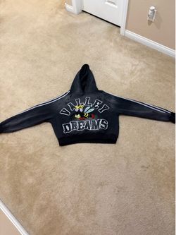 Valley Dreams distressed black hoodie
