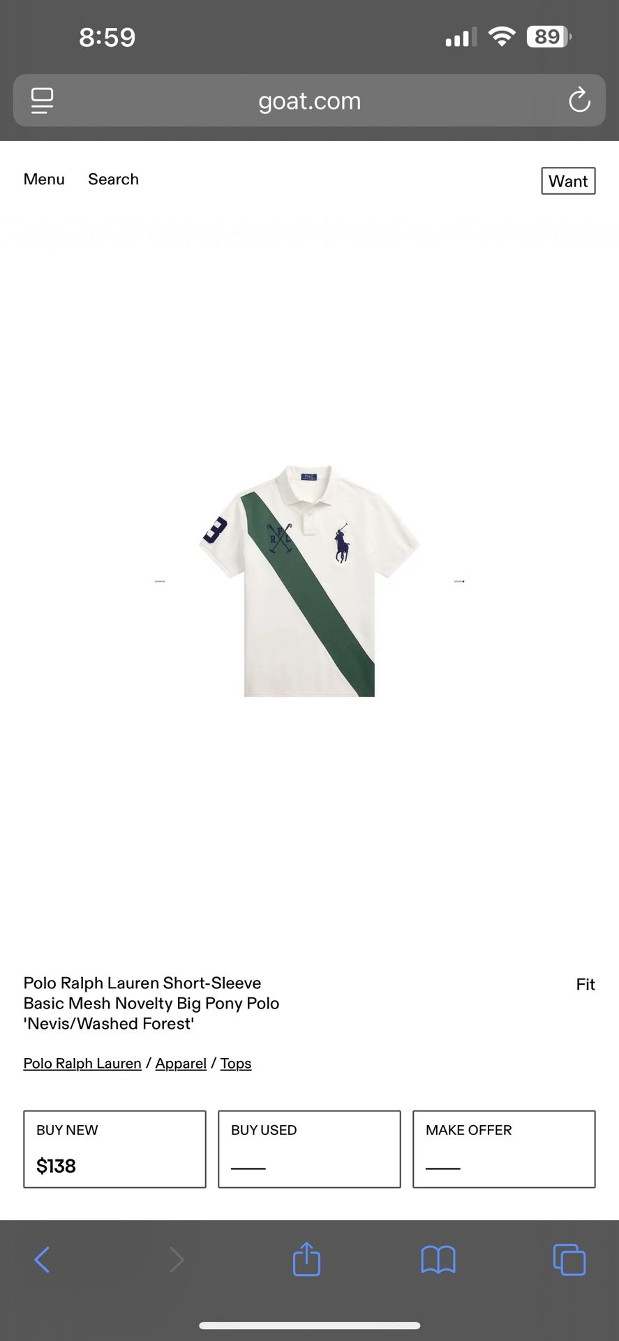 Polo Cream Large Phony Polo