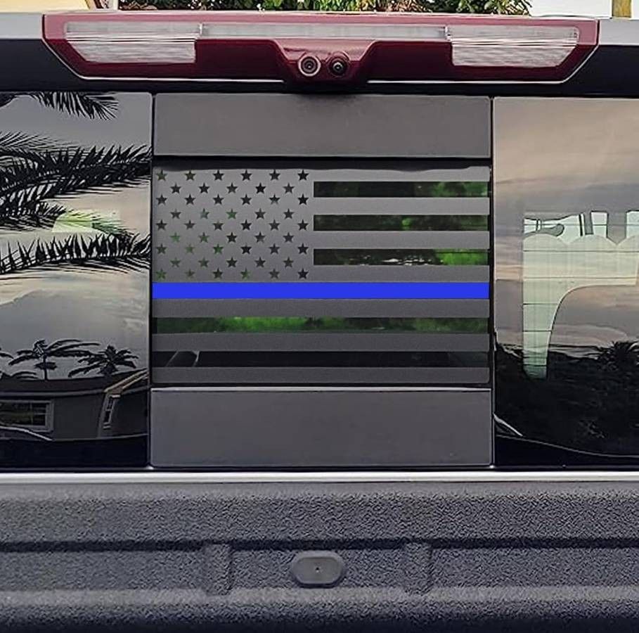 Thin Blue Line Flag Vinyl for Chevy, GMC