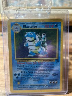 Pokémon Blastoise Holo Rare Base Set 2 002/130 Stage 2 English 1999 - SWIRL!