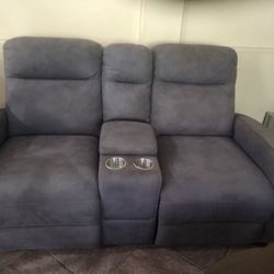 3 Piece Electric Sofa Set With Cup Holders
