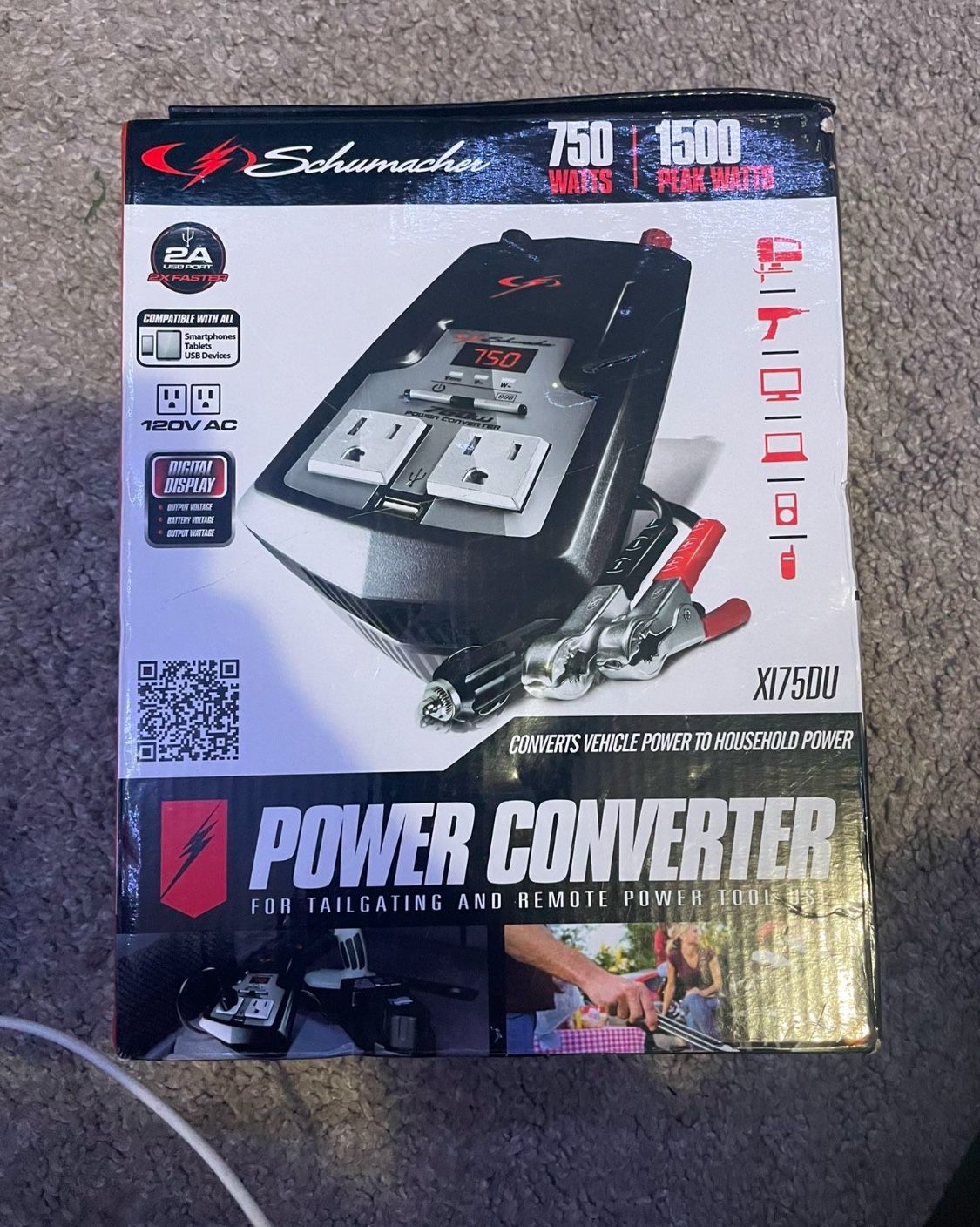 Schumacher 750 W DC‑AC Power Inverter (XI75DU)