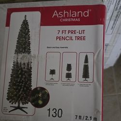 2x Pre Lit 7 Foot Christmas Tree