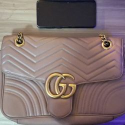 Gucci Dusty Pink Marmont Large Bag
