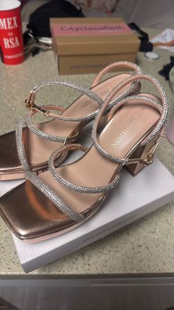 Rose gold heels size 8
