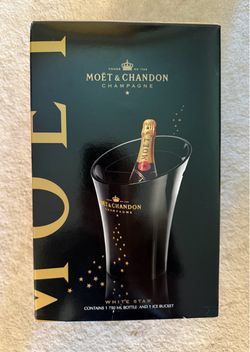 Limited Edition Moët & Chandon Black Champagne Ice Bucket with Original Box – Designed by Jean-Marc Gady