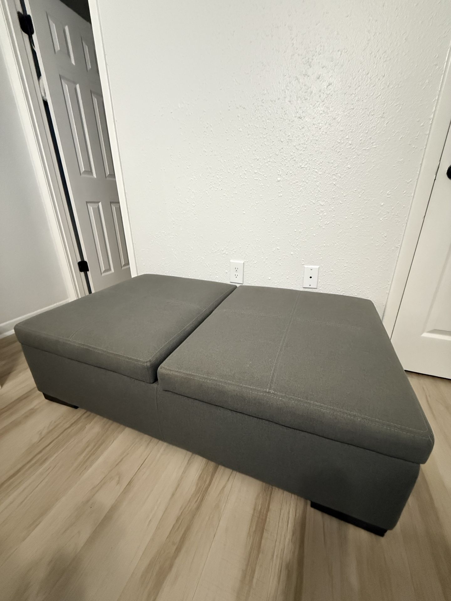 Grey Large Rollable Ottoman