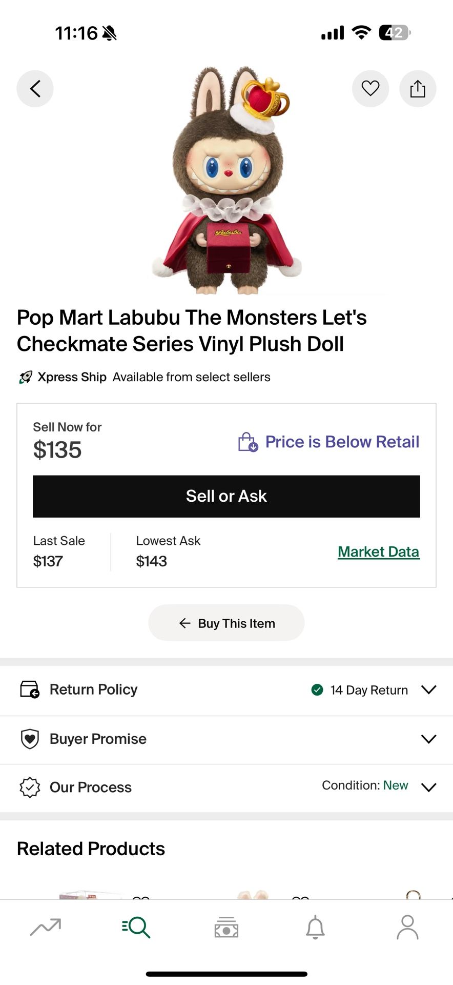 THE MONSTERS Let's Checkmate Series-Vinyl Plush Doll