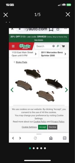 2011 Mercedes-Benz Sprinter 2500 Rear Brake Pads