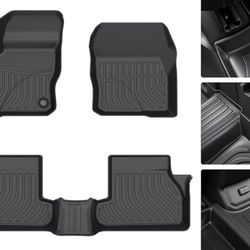 Orealtrend Car Floor Mats Compatible with Ford Focus 2012-2018, All Weather Heavy Duty Spill Proof Black Front & Rear Custom Fit Odorless Floor Mats B
