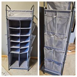 Freestanding Fabric Shoe & Closet Organizer – Multi-Tier Storage with Side Pockets