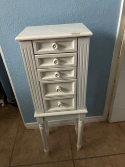 White jewelry cabinet