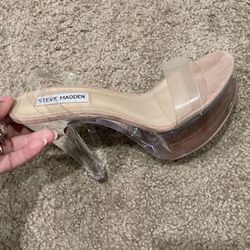 Steve Madden Clear Heels Size 8 $50 Pick Up Only