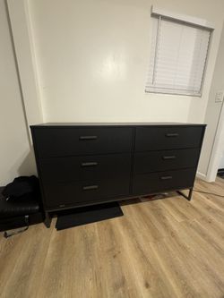 Black 6 Drawer Dresser