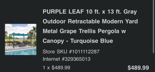 Purple 10’x13’ Pergola