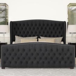 Queen size Upholstered Bed Frame 