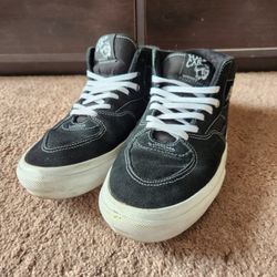 Vans Skate Half Cab, Black & White, Men's 11