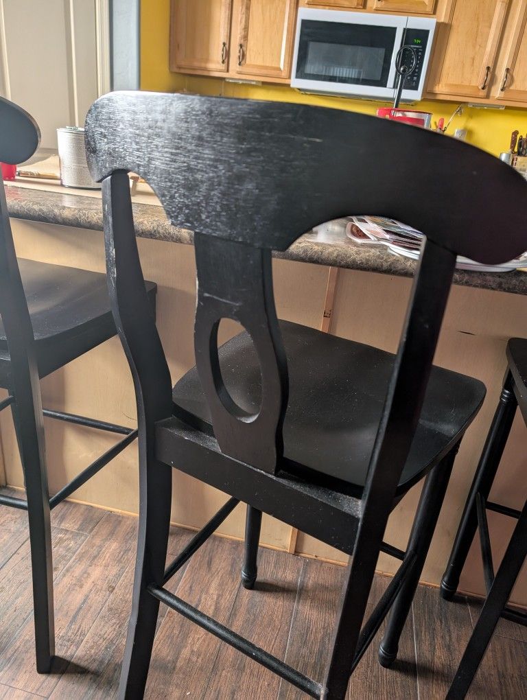 3 Black Stools