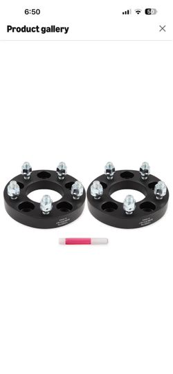 Wheel Spacers, 5x4.5 for 1 for d Crown Victoria 2007-2014 for d Edge 1" Wheel Adapters & Spacers with 1/2"-20 Studs 73.1mmmm Bore 1Pcs Black