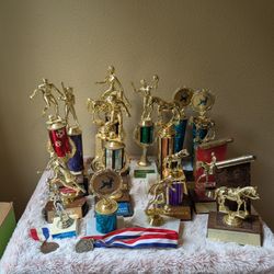 Lot Of Old Trophies From The 80's And 90's FREE