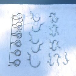 Pegboard hooks and tool holder