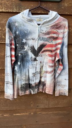 Women’s Cactus Patriotic Zip Up Hoodie