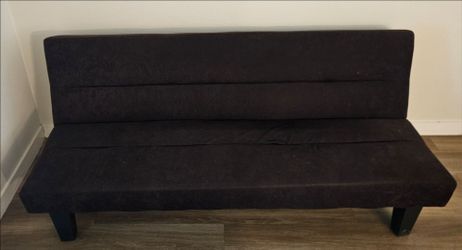 Black Fabric Futon Sofa Bed