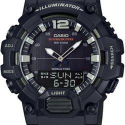 Casio Men's Classic Analog-Digital Display Quartz Black Watch