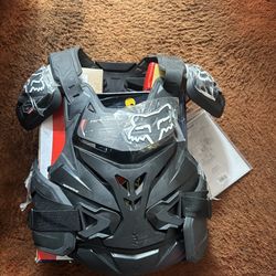 Fox Black Airframe Pro Jacket CE Chest Deflector Mens L XL