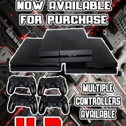 PS4 with Controllers