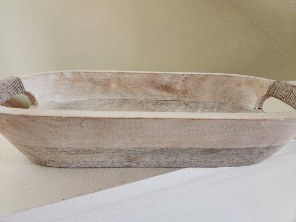 Wood Decorating Dough Bowl