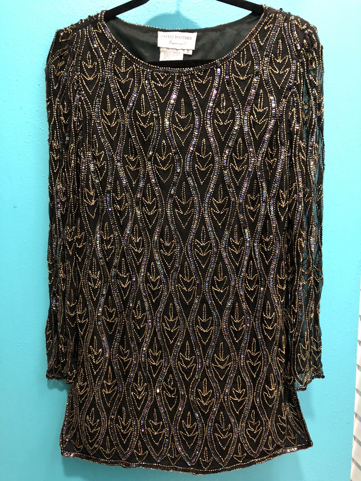 Beaded /Sequins Ladies Evening Tunic Top